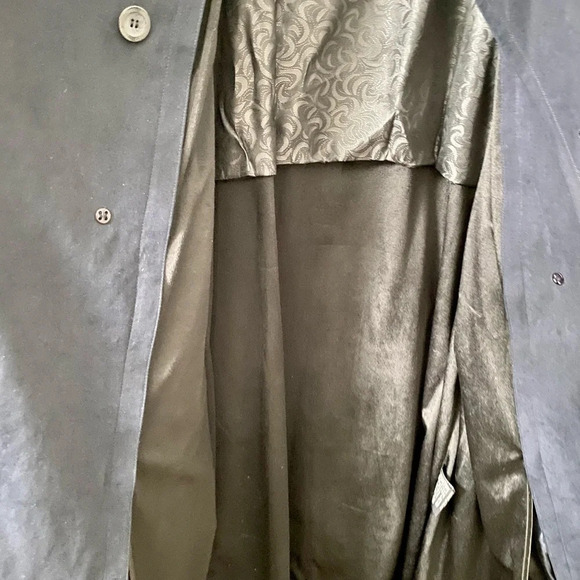 LONDON Fog Navy Blue Classic Double-Breasted Vintage Trench Coat Size 12P - Picture 7 of 17